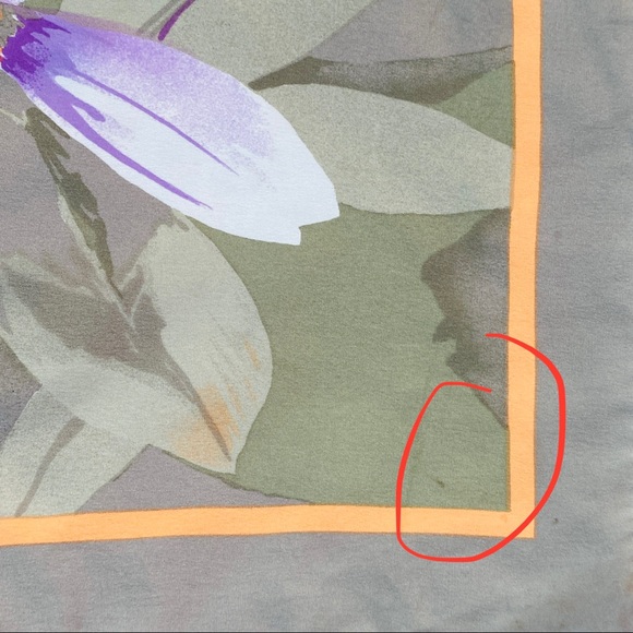 Large Square Flower Print Versatile Wear Vintage Scarf - Picture 9 of 9